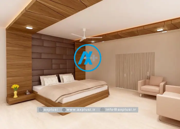 سقف کاذب جدید طرح دار برای اتاق خواب