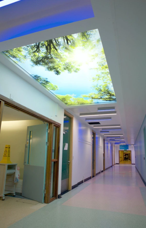 سقف بیمارستان طرح آسمان