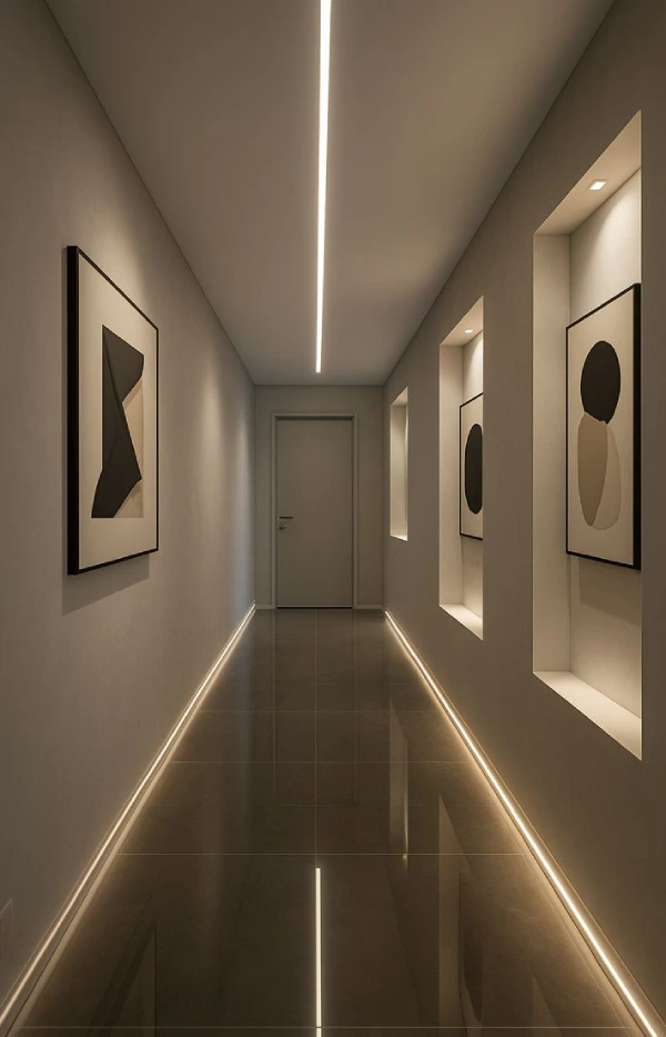 نور مخفی در دیوار